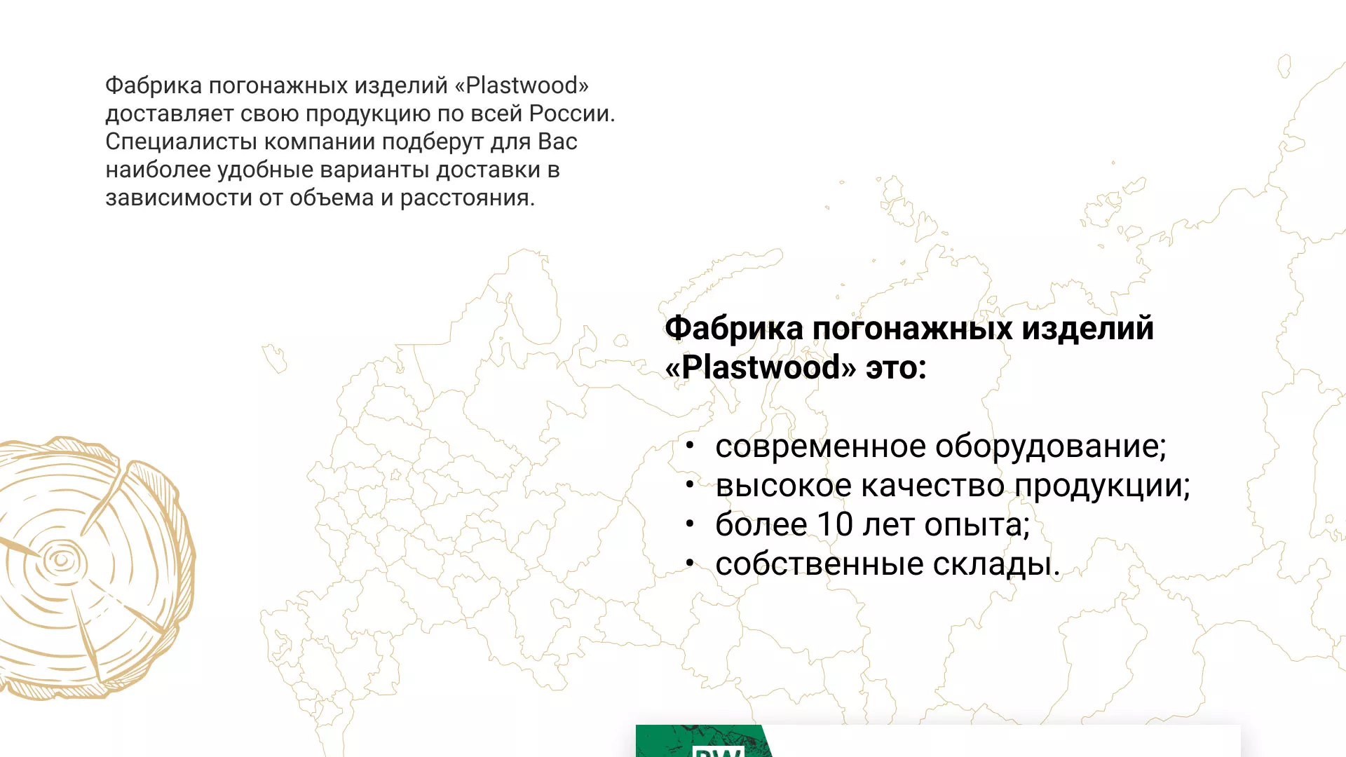 Разработка айдентики и сайта компании «Plastwood» в Нелидово