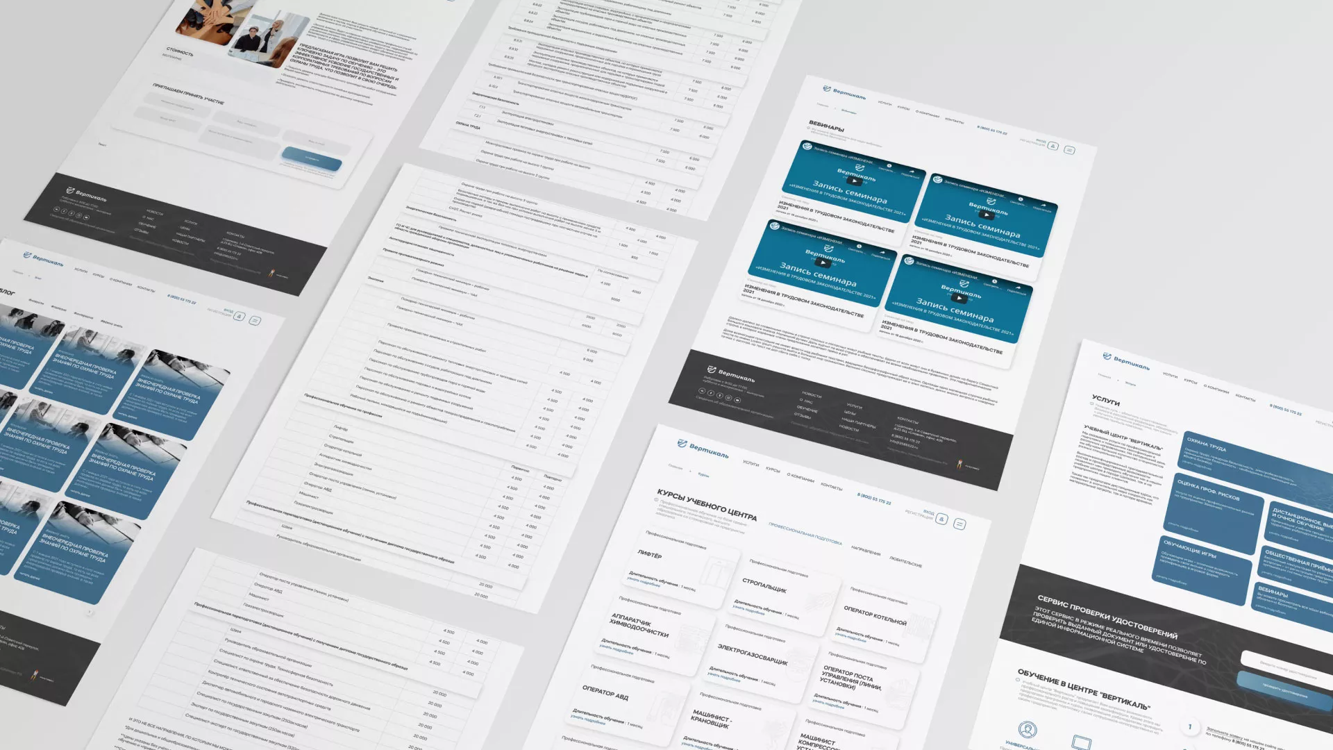 Создание сайта учебного центра «Вертикаль» в Нелидово