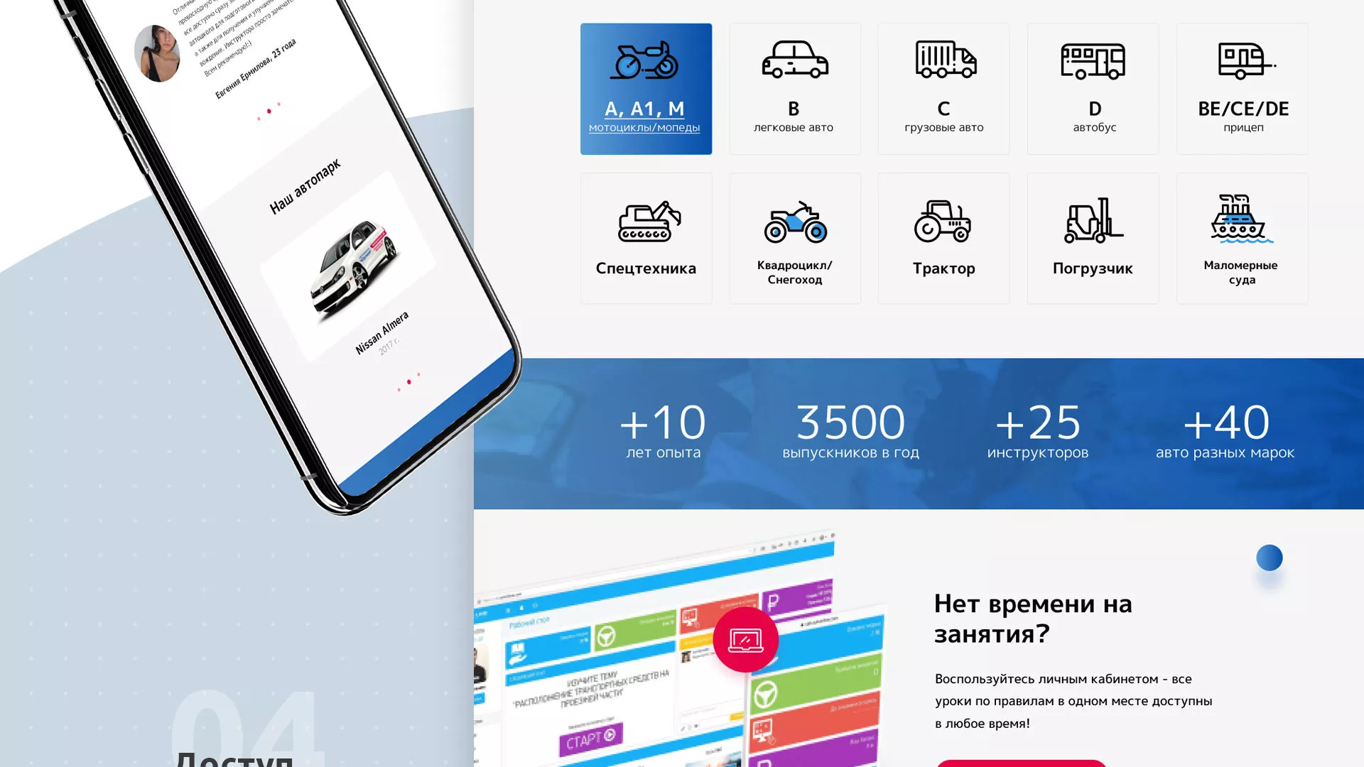 Разработка сайта автошколы «Орлан» в Нелидово